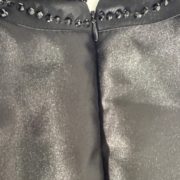 Adrianna Papell Beaded Halter Black Gown 8 - Picture 9 of 10